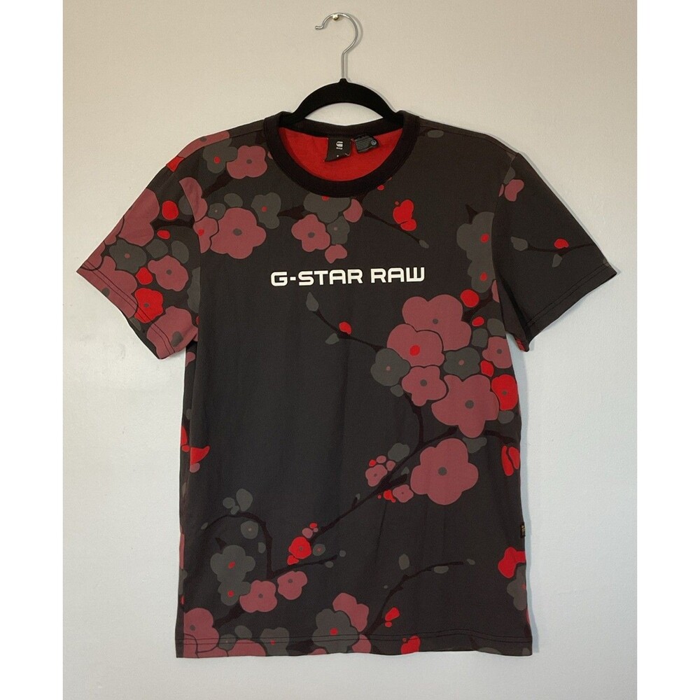 G-Star Raw Men's Floral Rodis Sakura Logo T-Shirt Size S